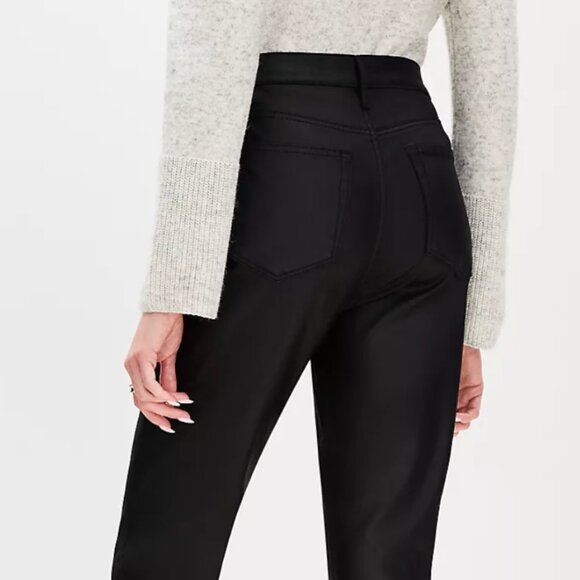 Loft Coated High Rise Skinny Jeans in Black - Worn Once! Like Brand New! - Picture 2 of 6